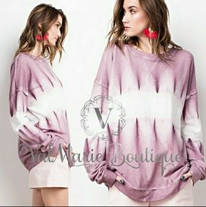 Mauve tie dye French Terry sweatshirt
